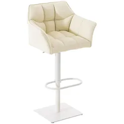 CLP Barhocker Damaso W - Farbe: creme, Gestellfarbe: weiß