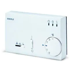Eberle 517721051100 Klimaregler 5-30C, AC 230V, 1Wechsler, Neutralzone einstellbar, H/K 10A, Lüfter S/M/L 6A, Ein/Aus KLR-E 52552 4p