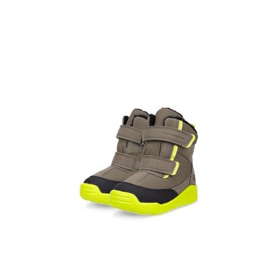 Klettboot ECCO "ECCO URBAN MINI", Mädchen, Gr. 24, Textil, braun (taupe, gelb), Schuhe, Winterboots, Winterstiefel, Snowboots mit waterproof