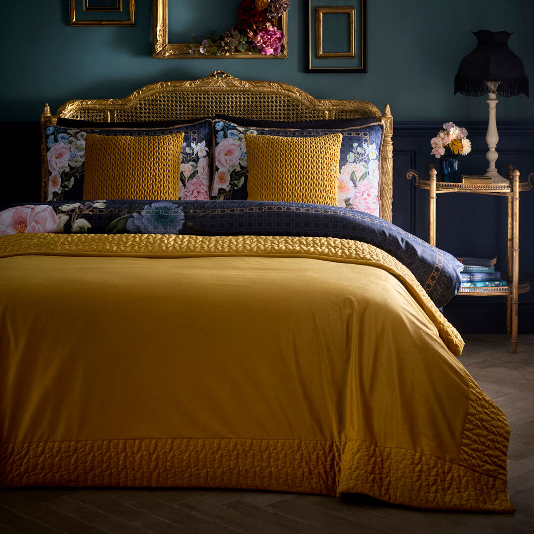 Laurence Llewelyn-Bowen Siena Bedspread Ochre Ochre