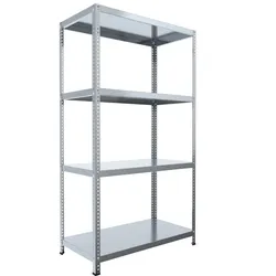 Schraubregal Biedrax 30 x 150 x 180 cm, Verzinkt, 4 Fachböden, Fachlast 150 kg pro Fachboden