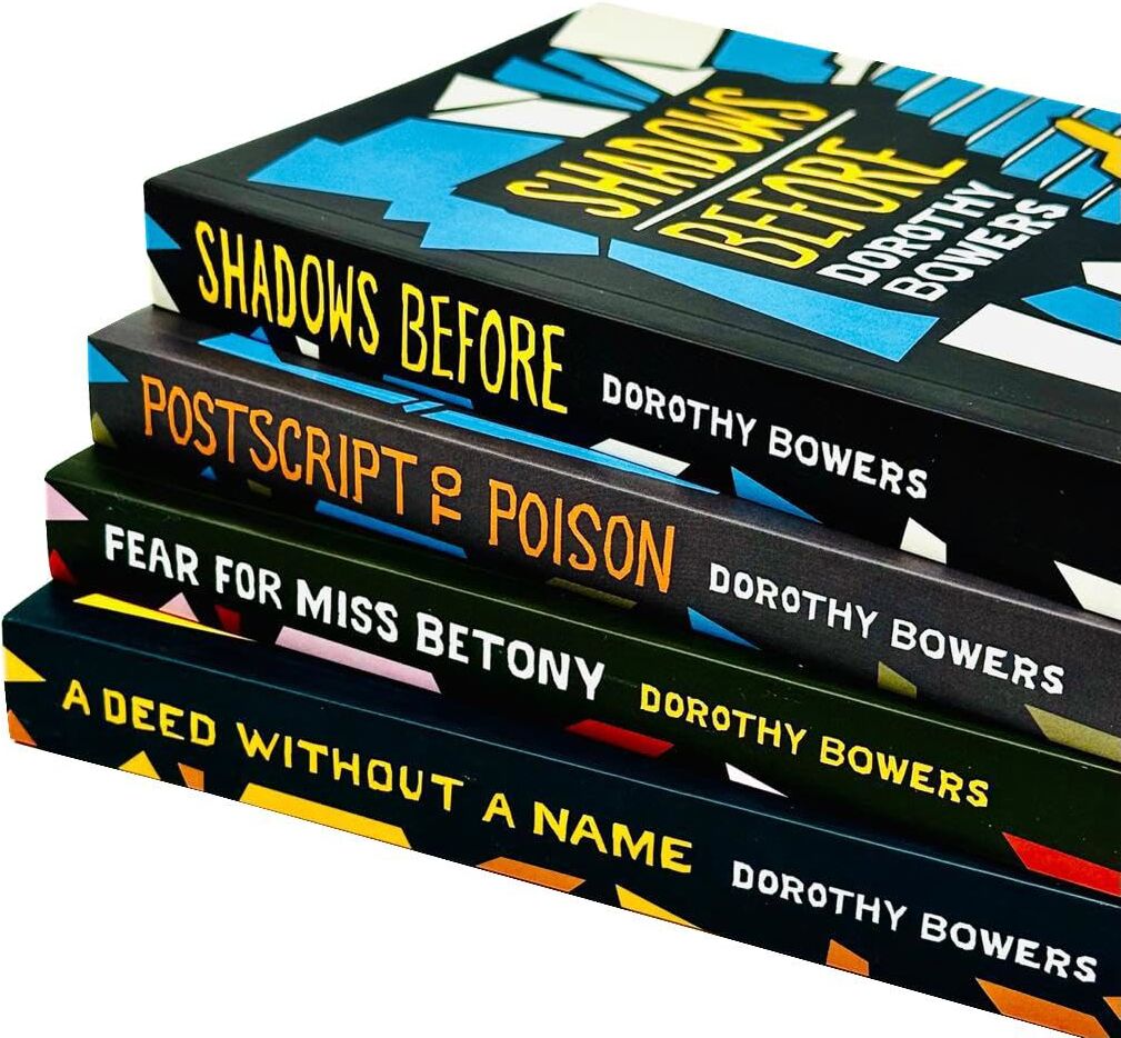 Moonstone Press Dorothy Bowers 4 Book Collection Set – Shadows Before, Postscript to Poison, Fear for Miss Betony & A Deed Without a Name   Classic British Crime Myst