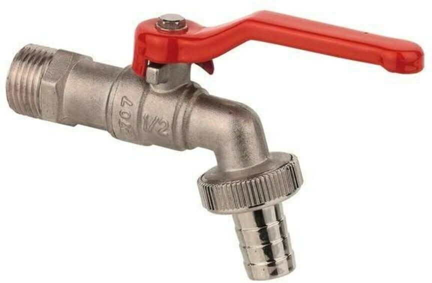 KIRCHHOFF MS Kugel-Auslaufhahn, vernickelt, 3/4"AG x 1"AG x 3/4"T (986189048)