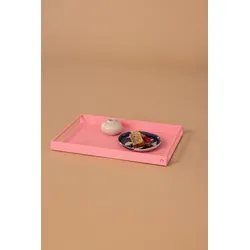Metallbude Serviertablett Dava Stahl Pink
