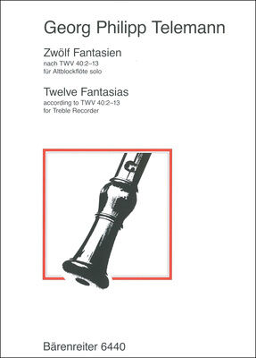 Bärenreiter Telemann 12 Fantasien Recorder