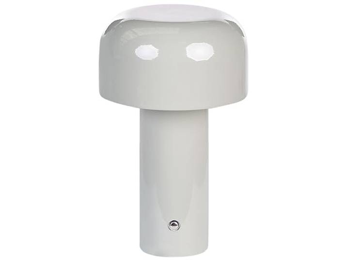 Beliani Tischlampe Metall grau wiederaufladbar kabellos Akku Touch LED Outdoor Besos