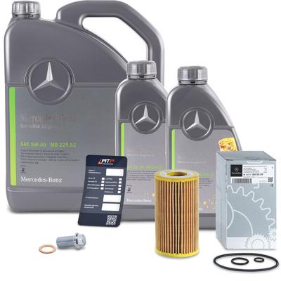 Mercedes-Benz Ölfilter + 7l 5W-30 Motoröl MB 229.52 [Hersteller-Nr. 40349506] für Jeep, Mercedes-Benz