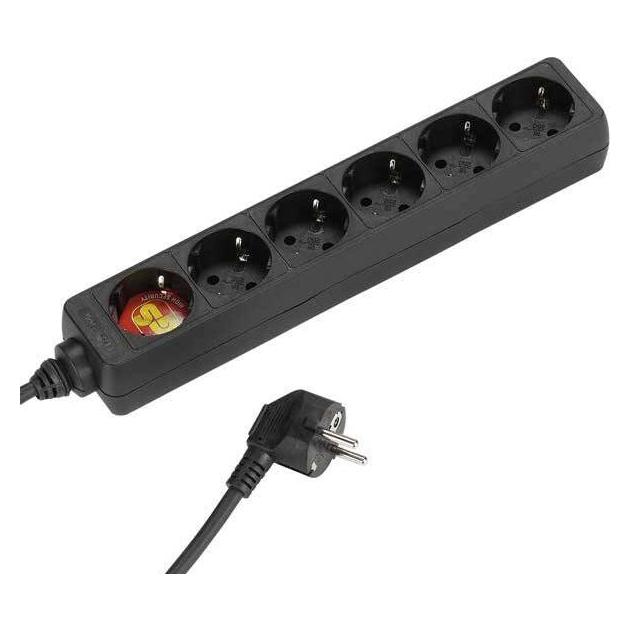 Vivanco 6-fach Steckdosenleiste, 1,5mm²,1,40m (6x, CEE 7/3, 1.40 m) (VVELSTR6SCHKP)