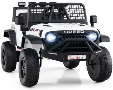 Costway 24V Ride On Car for Kids with Parent Remote Control and Music-White