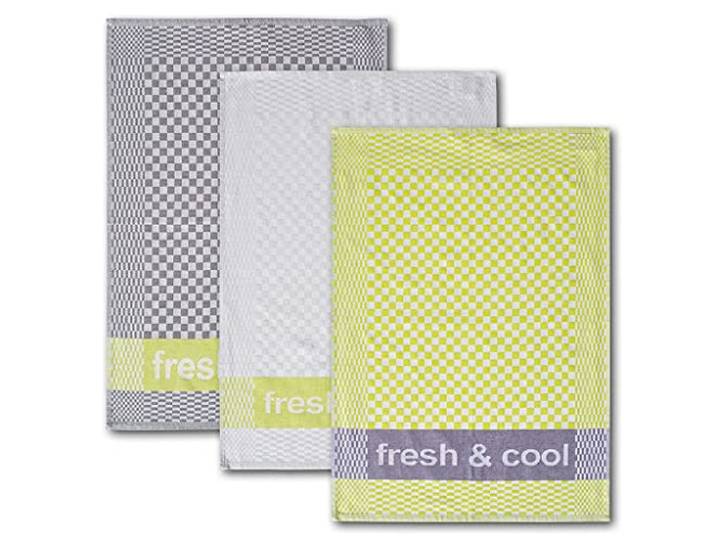 Dyckhoff Geschirrtuch 3-Set 'Fresh & cool' 50 x 70 cm, Grün