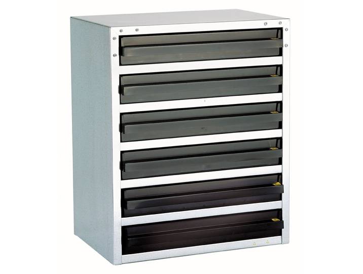 Raaco ESD Ladekast 250-3 - 6 lades - ESD-bescherming - gecoat staal