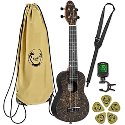 Ortega K2SS-OKC Keiki Superscale Ukulele Pack Orange Kaleidoscope