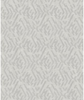 A-Street Prints Kila Grey Geometric Wallpaper