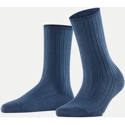 Stricksocken Cotton Rib Blau 35-38