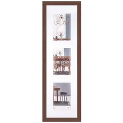 Walther Bilderrahmen Fiorito Holz mit Passepartout Normalglas / Floatglas / Eich...