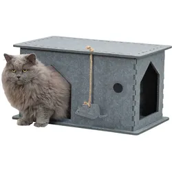 TRIXIE Höhle Lene, Filz, 54 × 30 × 35 cm, grau