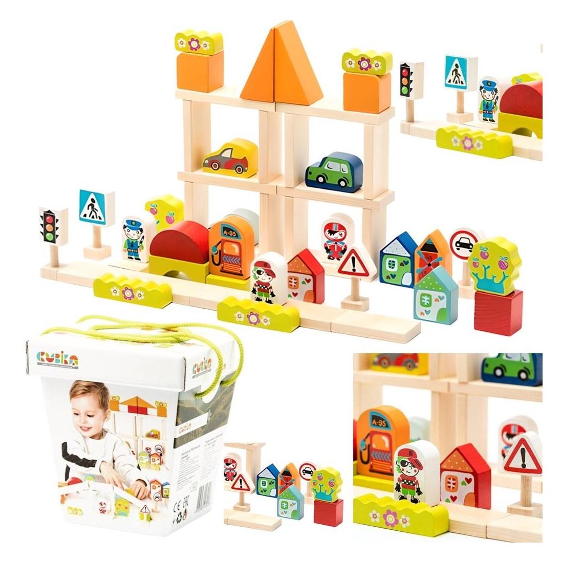 Cubika Holzblöcke Set Verkehr (6513913)