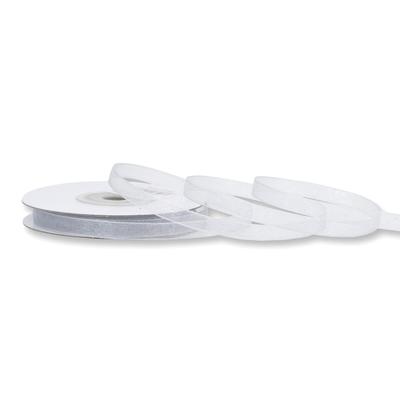 Creativery 6mm Organzaband 25m Chiffonband Schleifenband Geschenkband Stoffband Schmal Silber