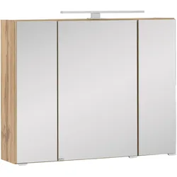 Spiegelschrank Helsinki mit LED 3-türig ca. 80x64x20 cm