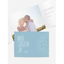 Hochzeitseinladungen selbst gestalten mit Spruch und Fotos im Onlinedesigner bei Meine-Kartenmanufaktur.de
