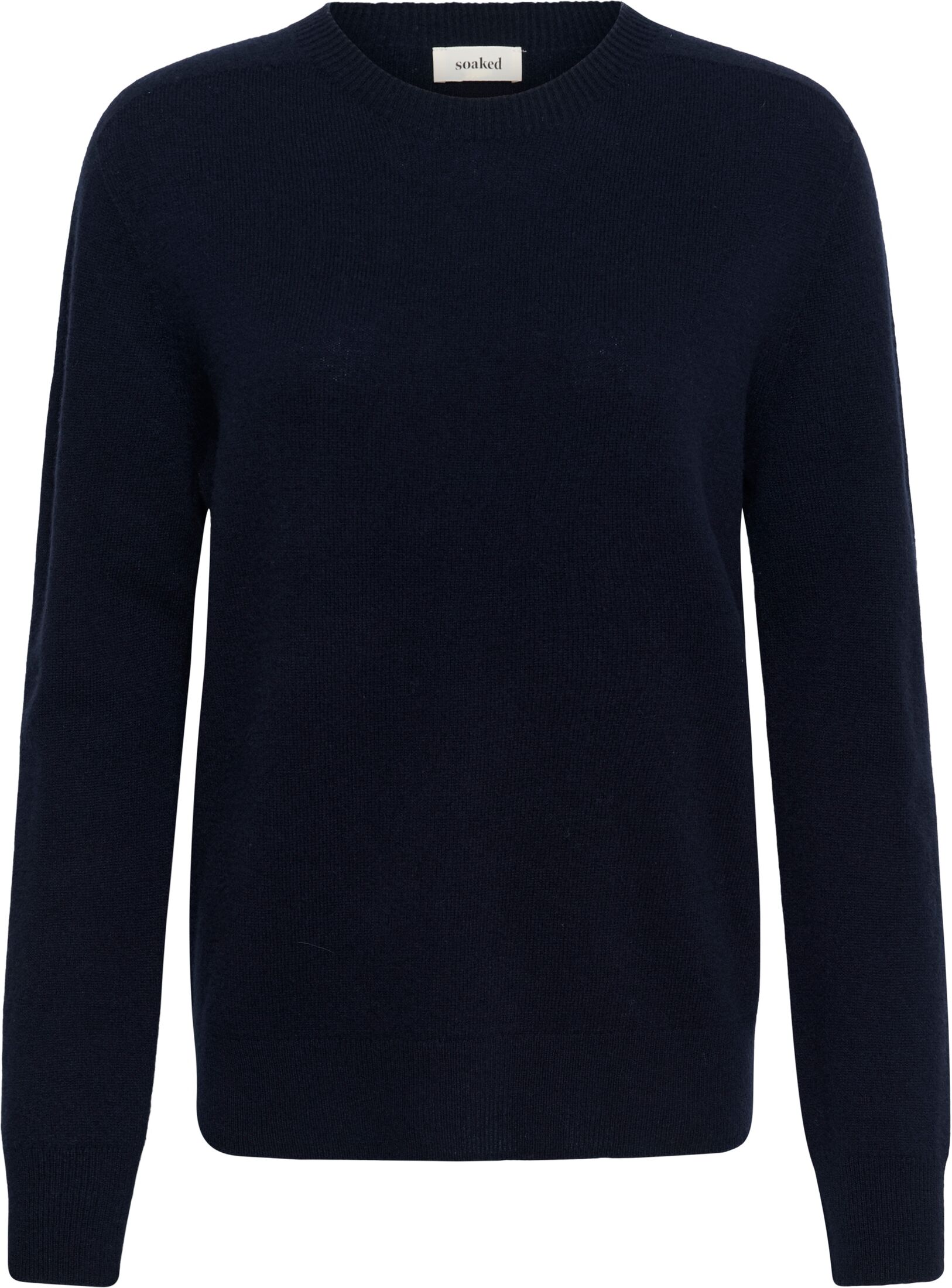 Strickpullover SOAKED IN LUXURY "Damen Strickpullover SLSida", Damen, Gr. M, blau (night sky), Obermaterial: 100% Wolle WO., Pullover Strickpullover