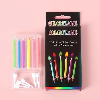 Uplift Picks Magic Color Flame Birthday Candles Rainbow Flame Party Celebration Candles 6 Pcs