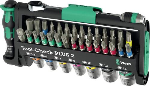 Wera Tool-Check PLUS 2 05049056001 Bit-Set 39teilig Kreuzschlitz Phillips, TORX, TORX BO, Schlitz, Innen-Sechskant
