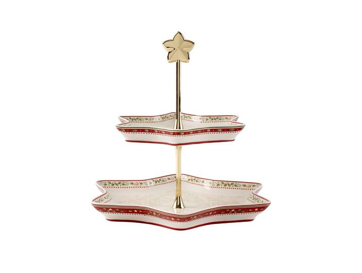 Etagere VILLEROY & BOCH Etagere Winter Bakery Delight bunt , bunt, Porzellan, Servierplatten, Etagere