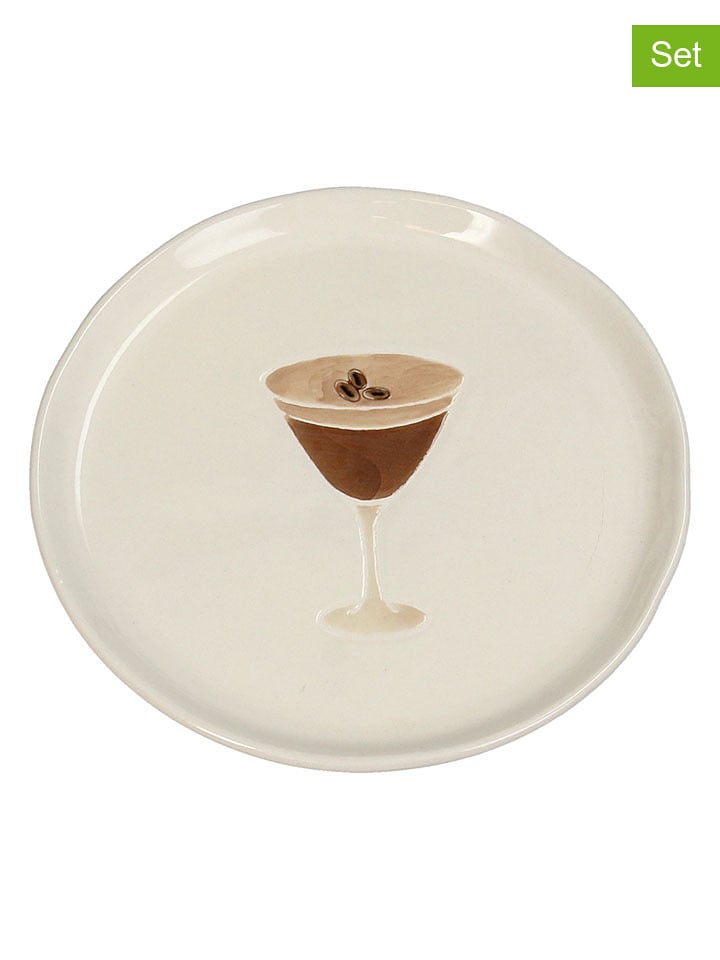 Kersten 2er-Set: Brotteller ''Espresso Martini'' in Creme/ Braun - Ø 13,5 cm - onesize