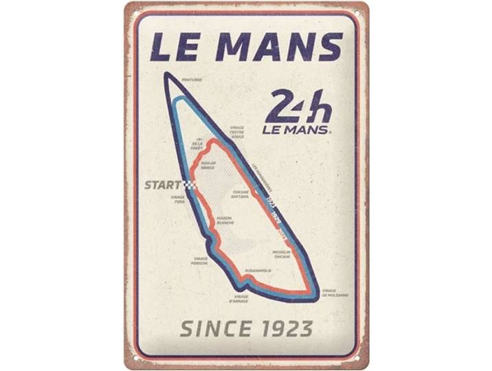 Metalen Bord 20 x 30 cm 24h Le Mans - Circuit