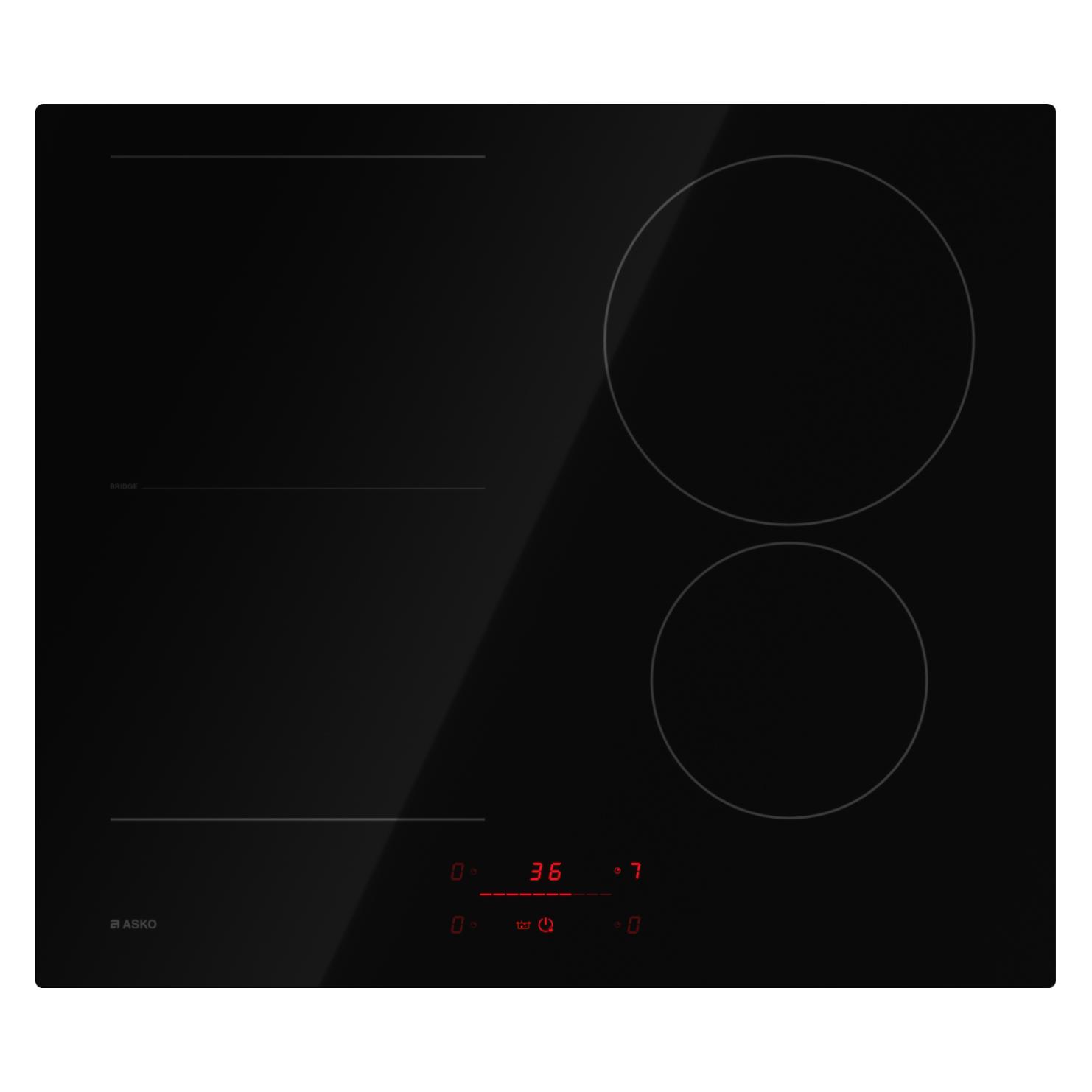 Asko Induktions-Kochfeld HI 2642 FBG1 Schwarz (60 cm, Induktionskochfeld) (HI 2642 FBG1)
