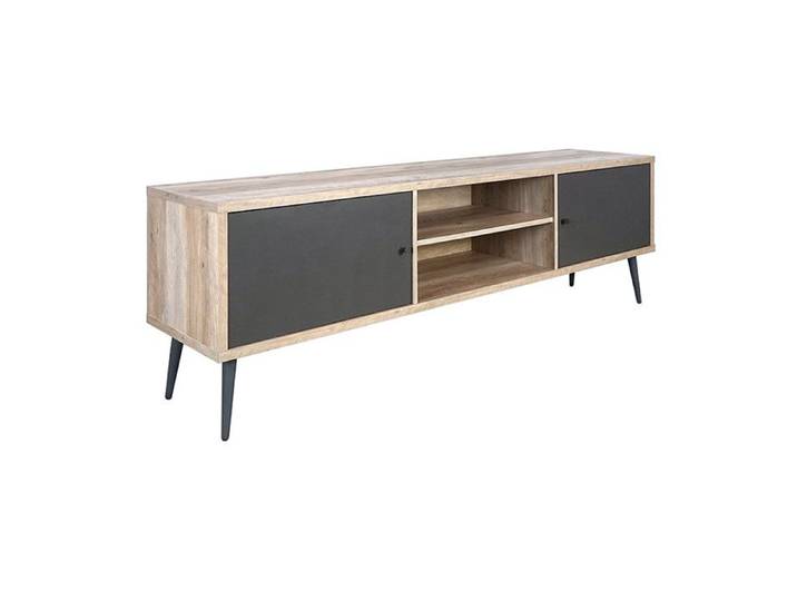 Meuble TV 2 portes 2 niches Scott
