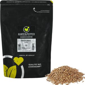 Hanse&Pepper Kümmel Premium Qualität, Kreuzkümmel, ganze Samen, im wiederverschließbaren Beutel, 500 g