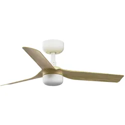 DC Deckenventilator Mini Punt Weiß-Ahorn mit LED