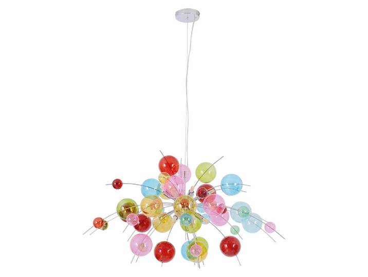 Näve Hängeleuchte Explosion, Klar, Mehrfarbig, Chromfarben, Metall, Glas, 150 cm, Lampen & Leuchten, Innenbeleuchtung, Hängeleuchten, Pendelleuchten