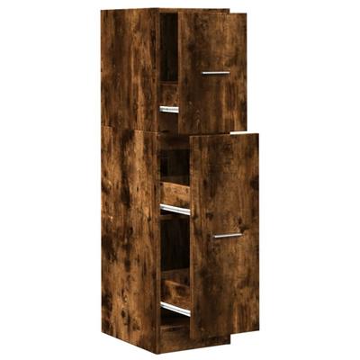 vidaXL Apothekerschrank Räuchereiche 30x41x118 cm Holzwerkstoff