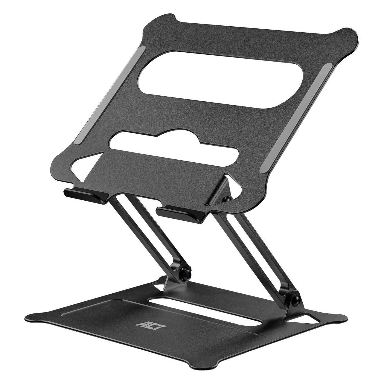 ACT Foldable aluminium laptop stand with stepless height adjustment (AC8140)