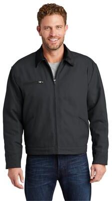 CornerStone J763 Duck Cloth Work Jacket in Charcoal size Large   Cotton