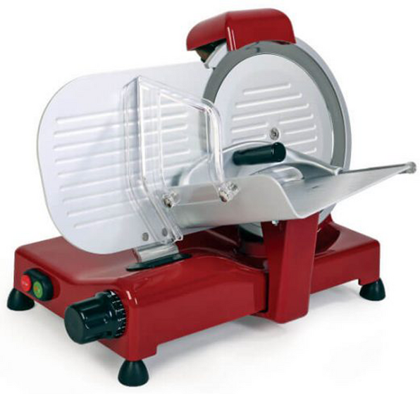 R.G.V. RGV Vintage 250 rot - Aufschnittmaschine mit gehärtetem Messer 250mm - 140 W