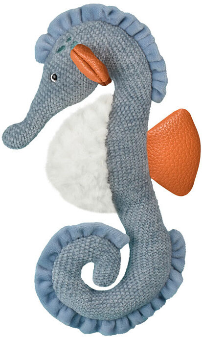 Histoire d'Ours Trésors Marins : Peluche Hippocampe bleu gris 29 cm - Histoires d'Ours