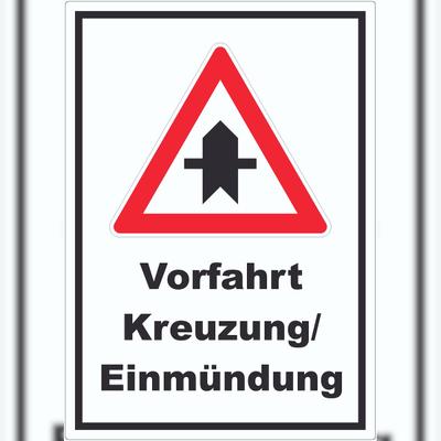 HB-Druck Vorfahrt nächste Kreuzung/Einmündung Aufkleber A1 (594x841mm)