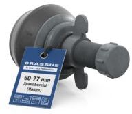 Crassus Schnellverschlussstopfen CSV 70 CRA18638 60-77 mm, Länge 100 mm, EPDM/PVC