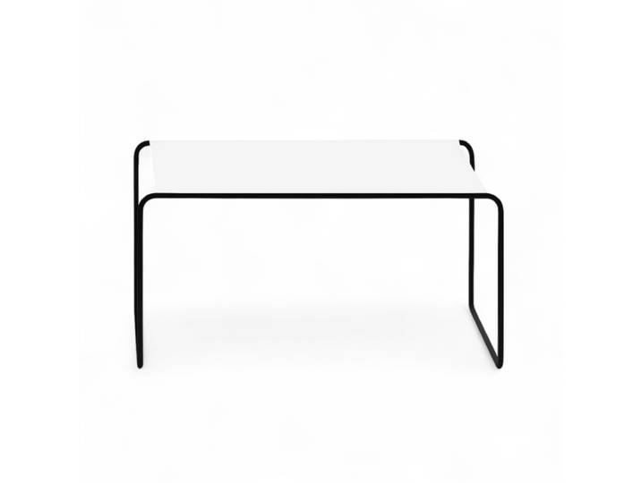 Couchtisch Milani Rock 63x63 cm, Weiss/Schwarz, Quadratisch, Neu - Perfekt für Sofa und Lounge