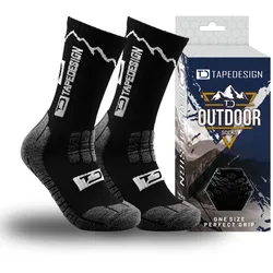 TAPEDESIGN Outdoor 2.0 Antirutschsocken 006 - black/white Einheitsgröße