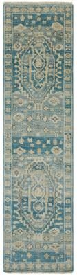 KALATY Amaris Blue Hand Knotted Wool Area Rug