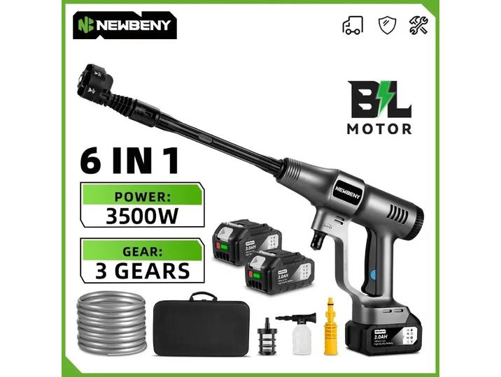 Makita – nettoyeur haute pression électrique sans fil 3500W 200Bar, pistolet de pulvérisation efficace pour nettoyage de jardin et de voiture, broche de batterie 18V