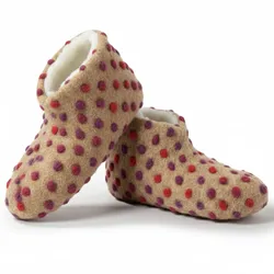 NYVI Bettschuhe IamFlauschi – Kuschelig Warme Hausschuhe aus 100% Reiner Schafwolle Farbe:Kuschel Ecru;Größe:36 / 37