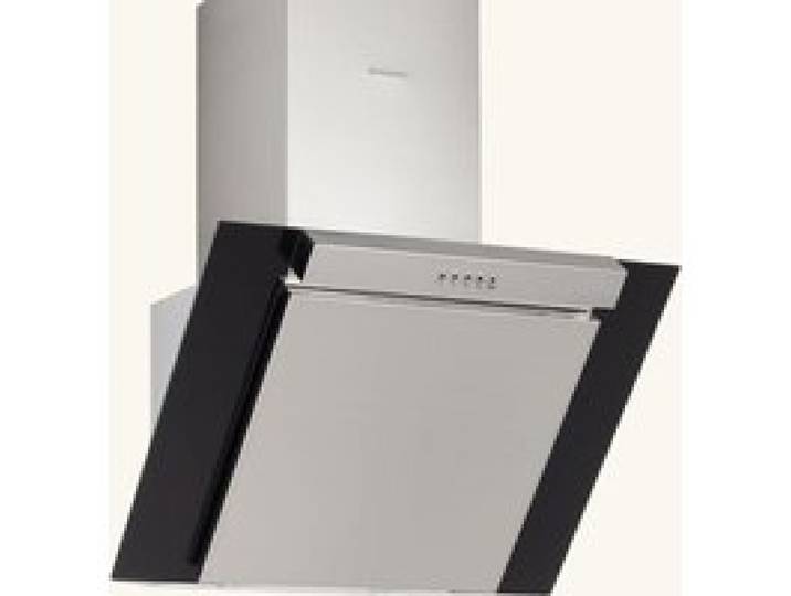 Hotte cuisine murale Silverline KIM inox et verre noir 60 cm