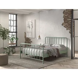 VIPACK Jugendbett BRONXX mit Liegefläche 160 xx 200 cm, Ausf. Metall Olivegrün matt