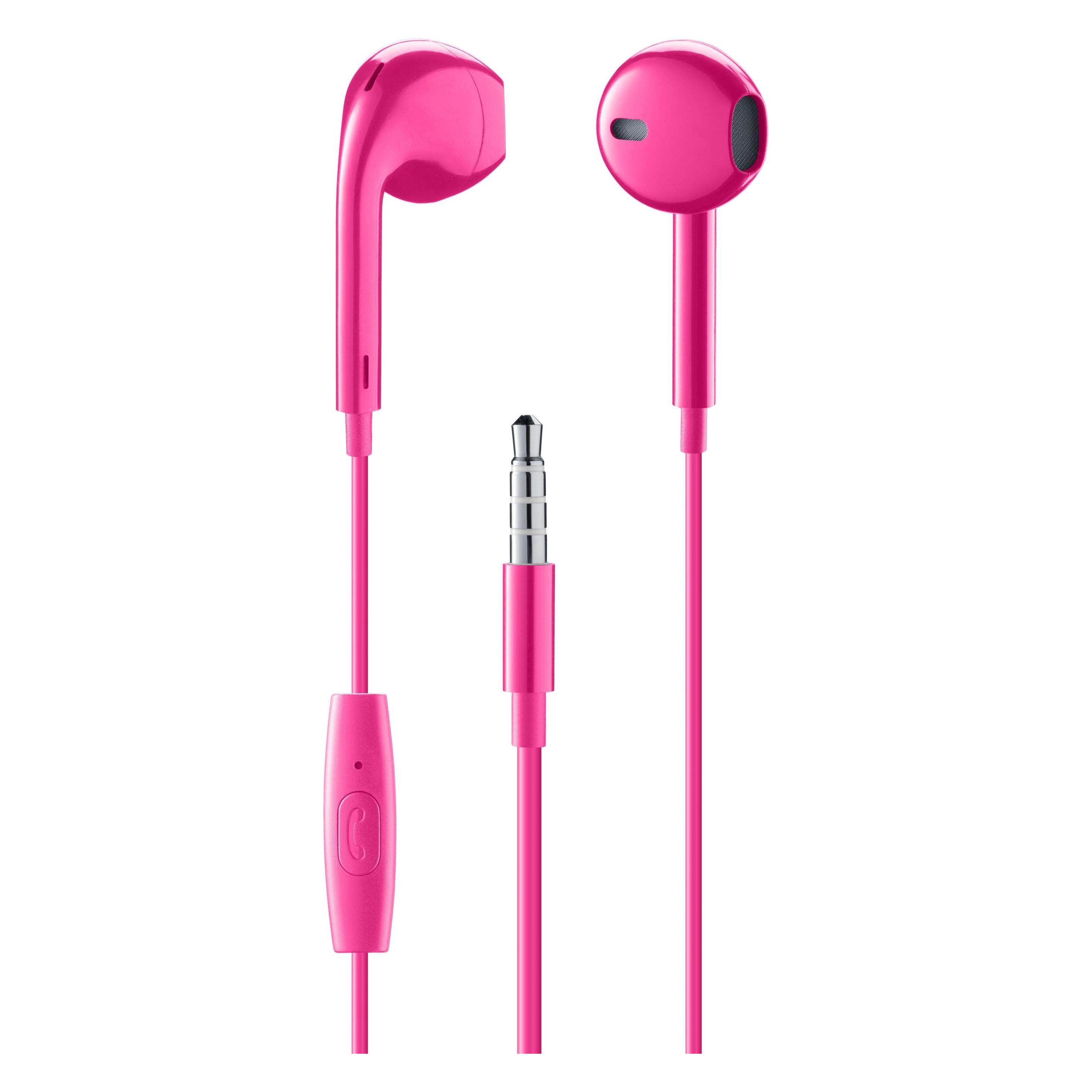 Cellularline Music & Sound Earphones Capsule Pink (Keine Geräuschunterdrückung, Kabelgebunden) (AUCAPSULEMSP)